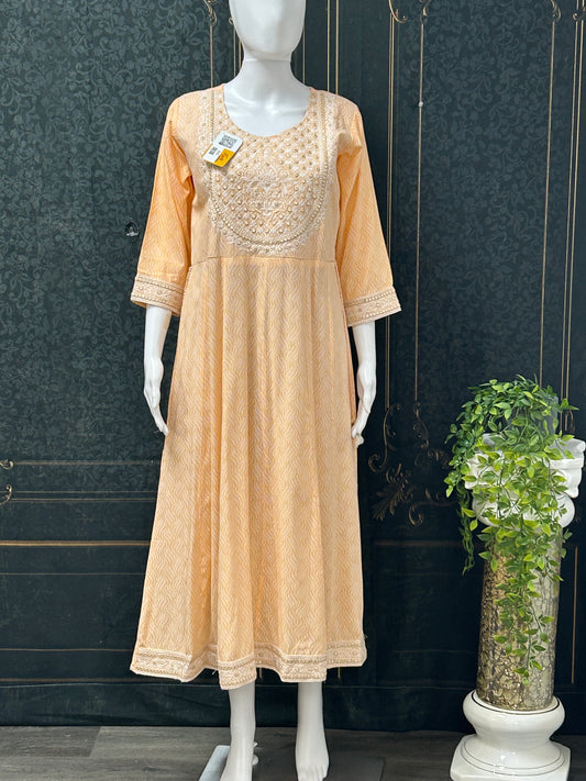 Cotton long kurti - Kurti Connection USA