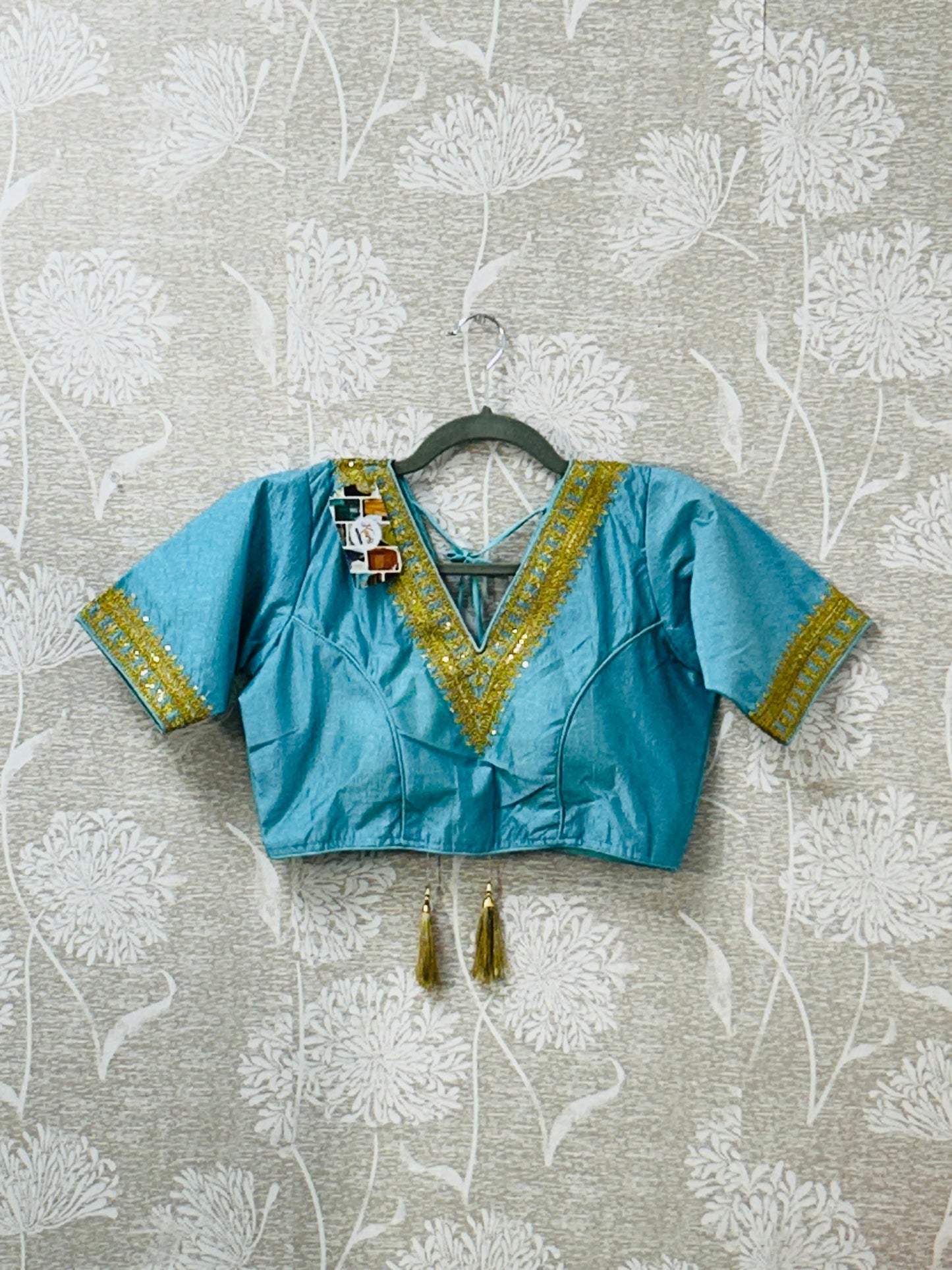 Light blue blouse by Kurti Connection USA