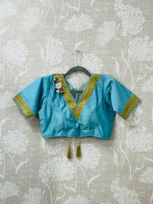 Light blue blouse by Kurti Connection USA