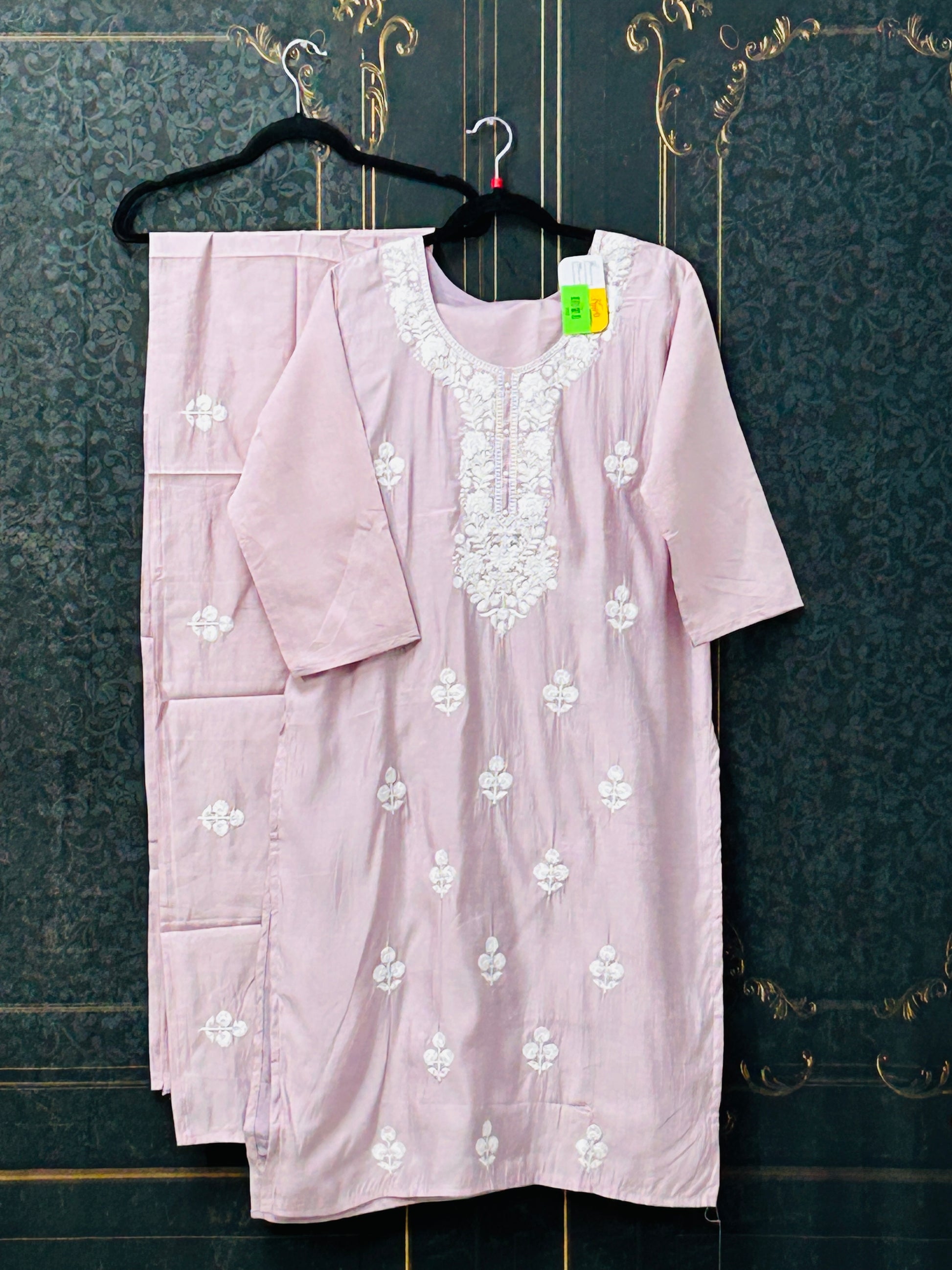 Lilac pink Kurti pant set / plus size Kurti set - Kurti Connection USA