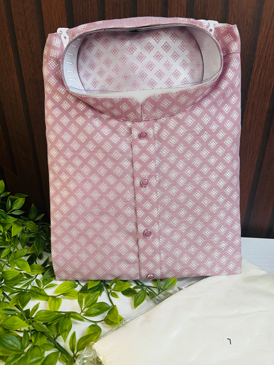 Silk cotton kurta set for men - Kurti Connection USA