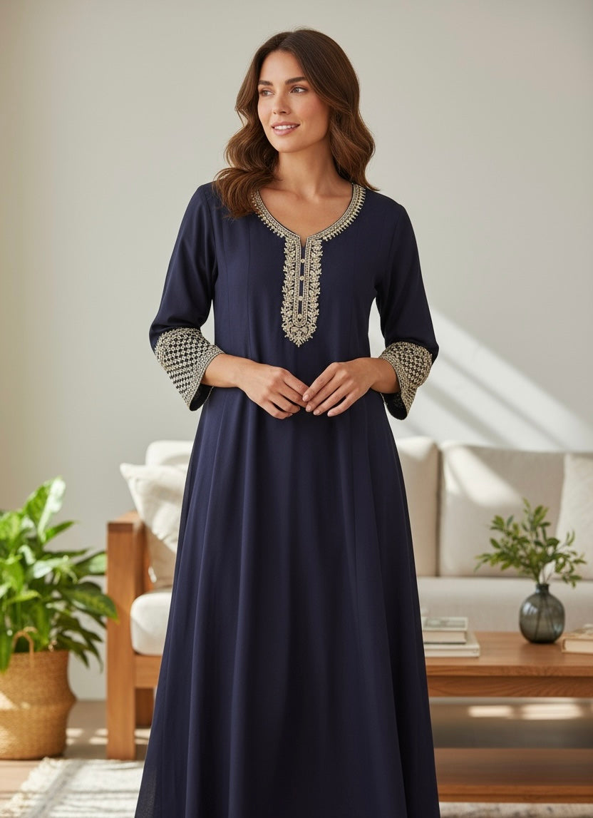 Georgette party wear Anarkali dress by Kurti Connection USA