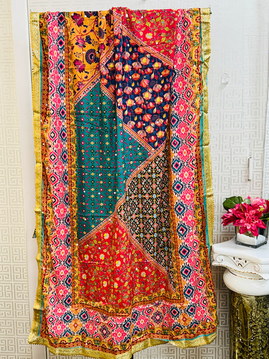 Mirror work Pakistani dupatta by Kurti Connection USA
