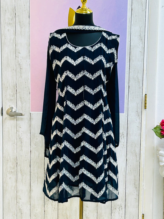 Embroidered kurti with dupatta