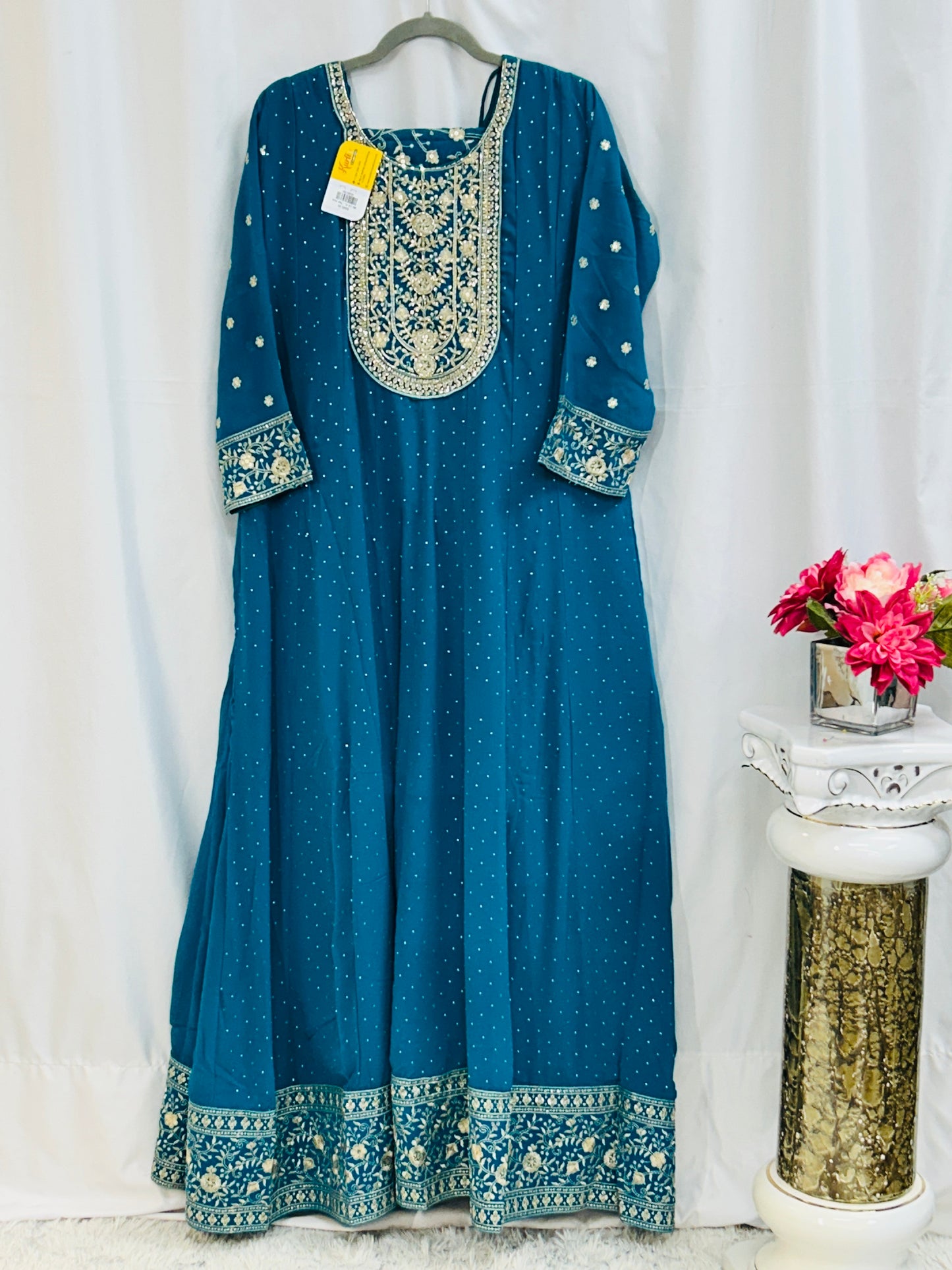 Georgette long gown - Kurti Connection USA