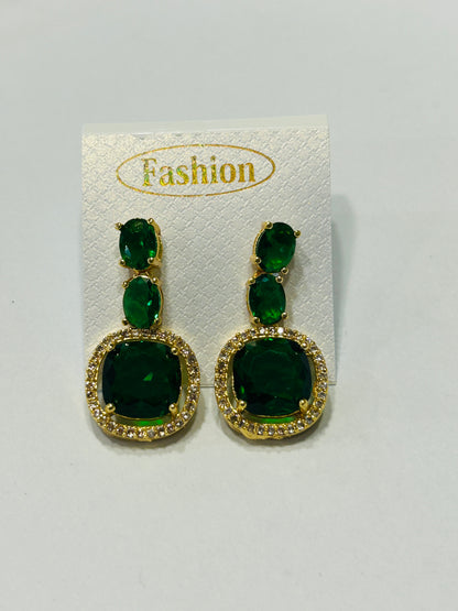 Earrings with golden polish by Kurti Connection USA