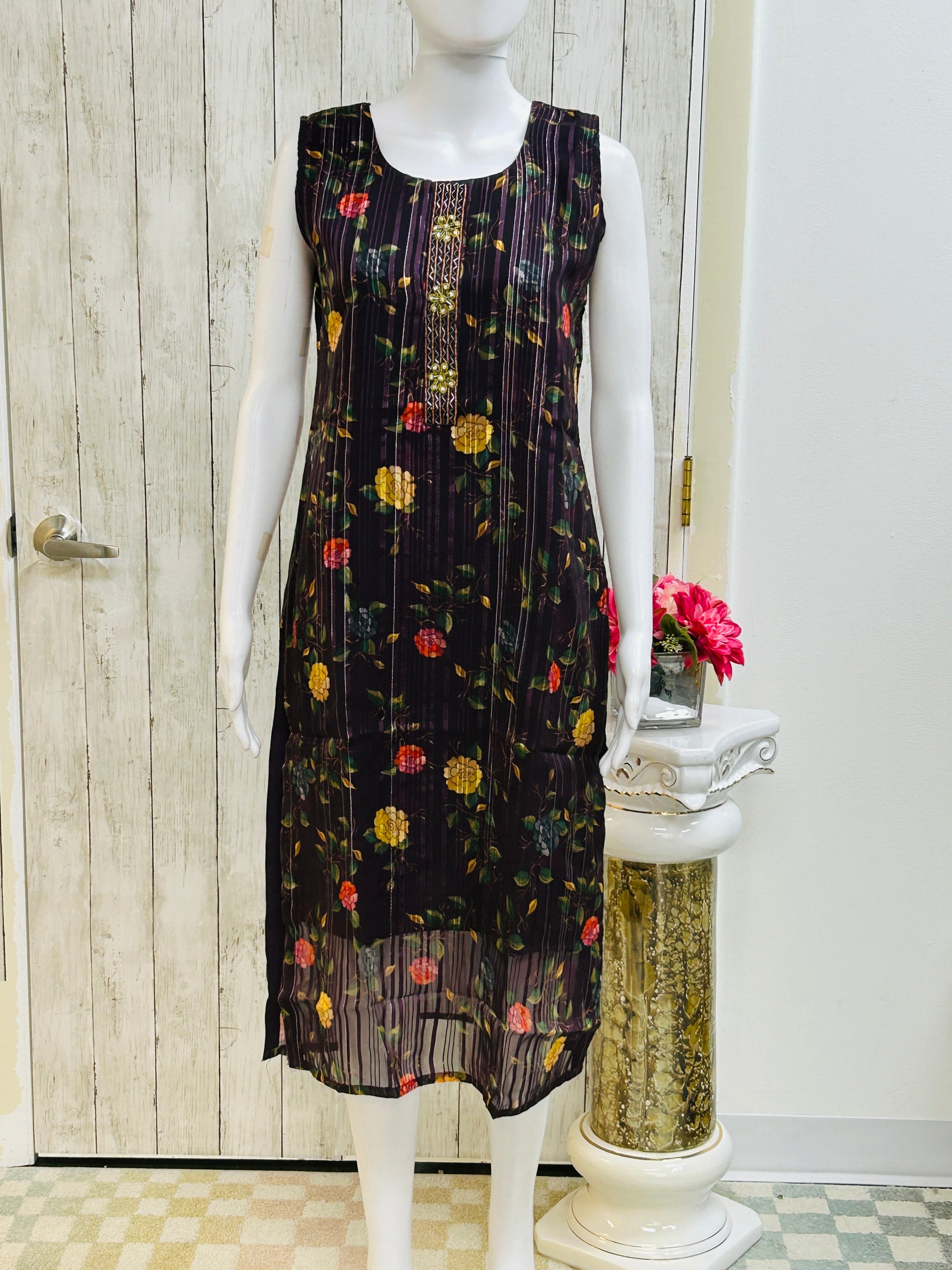 Georgette kurti / digital print Kurti by Kurti Connection USA