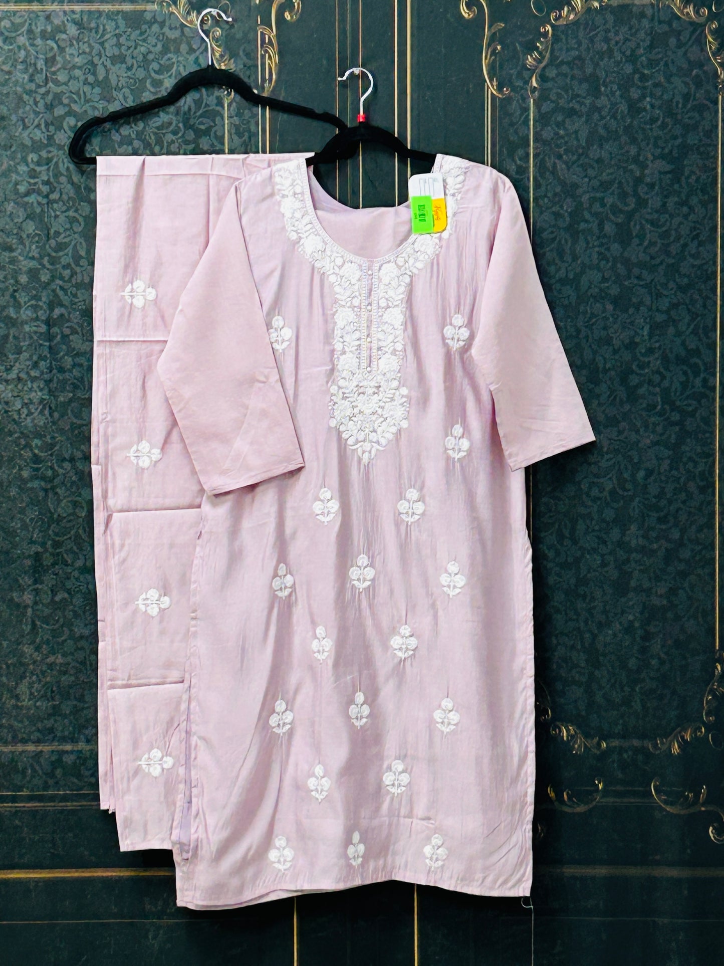 Lilac pink Kurti pant set / plus size Kurti set - Kurti Connection USA