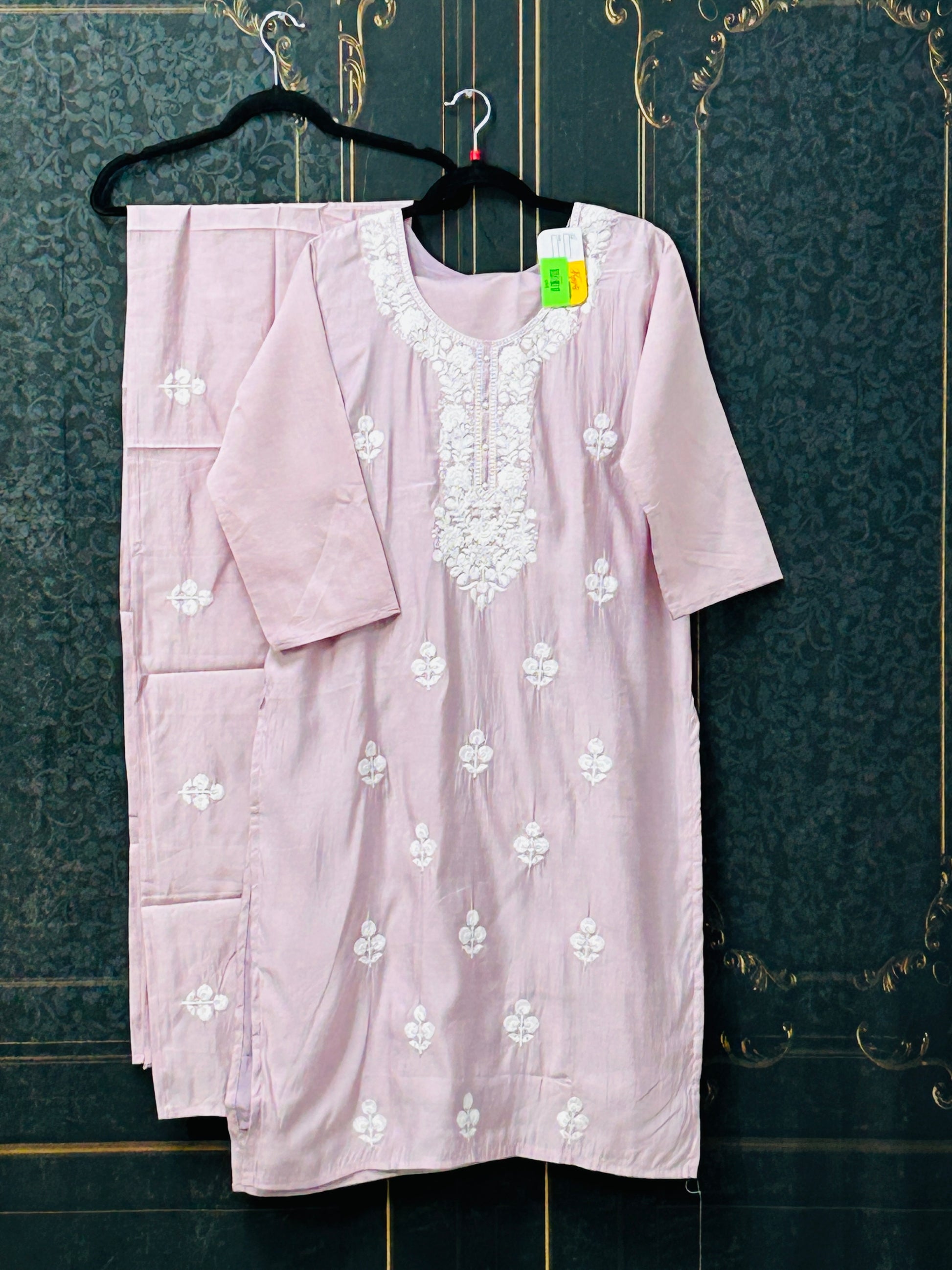 Lilac pink Kurti pant set / plus size Kurti set - Kurti Connection USA