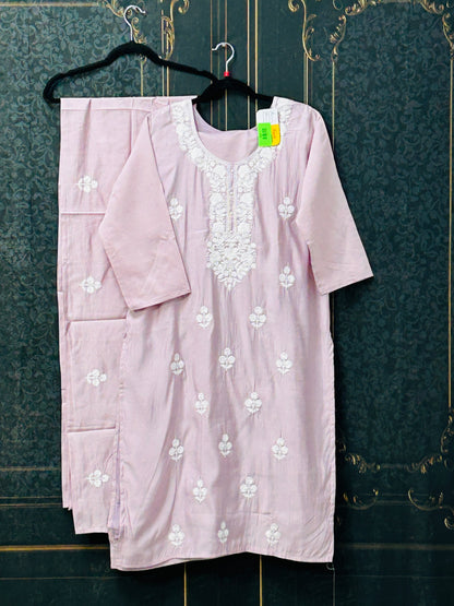 Lilac pink Kurti pant set / plus size Kurti set - Kurti Connection USA