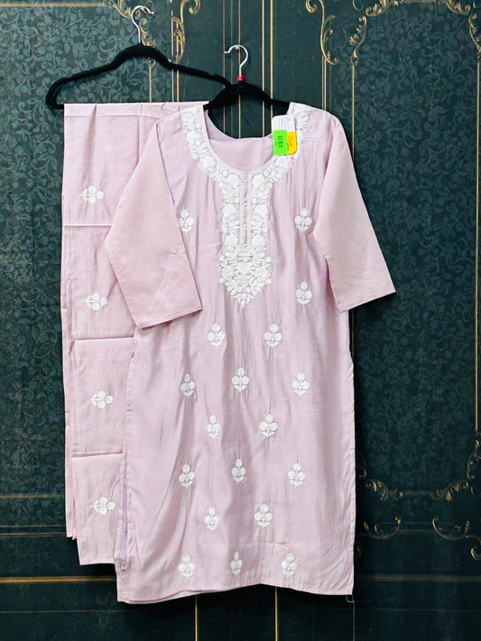 Lilac pink Kurti pant set / plus size Kurti set - Kurti Connection USA