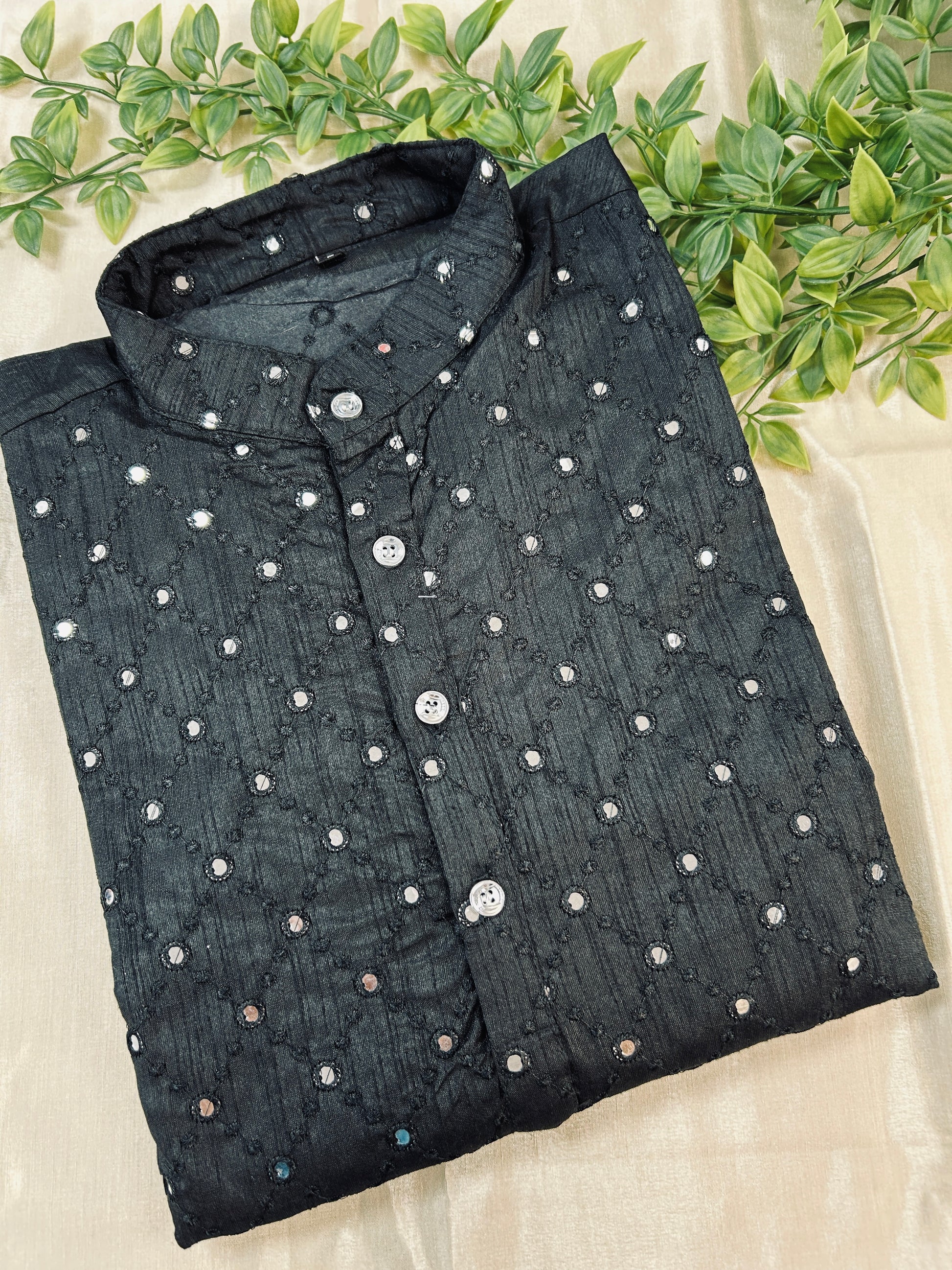 Cotton silk kurta - Kurti Connection USA