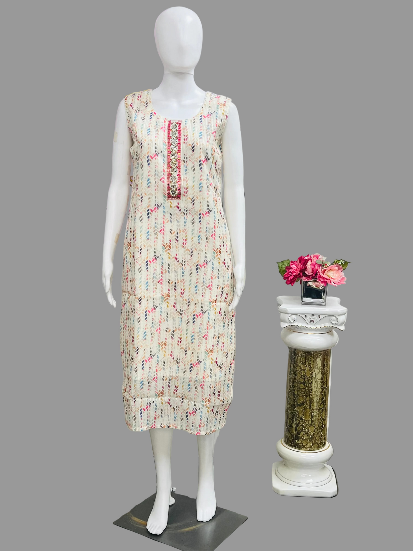 Chikankari printed Kurti
