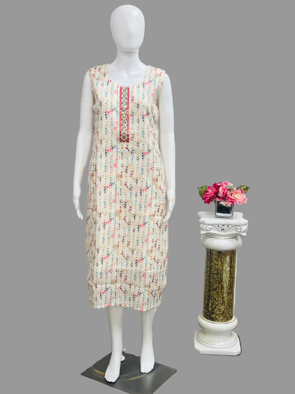 Chikankari printed Kurti