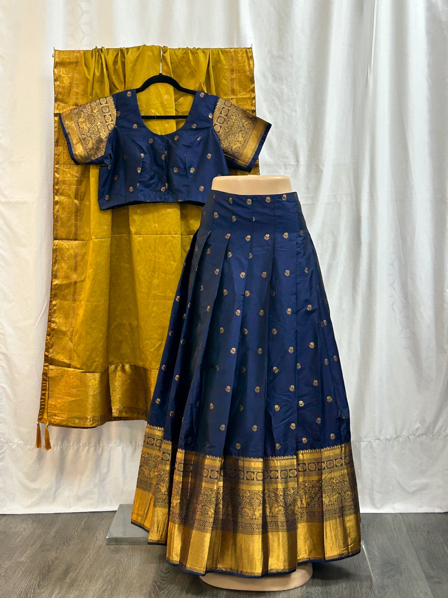 Pure Silk Lehenga Choli Set - Premium Bridal Wear by Kurti Connection USA