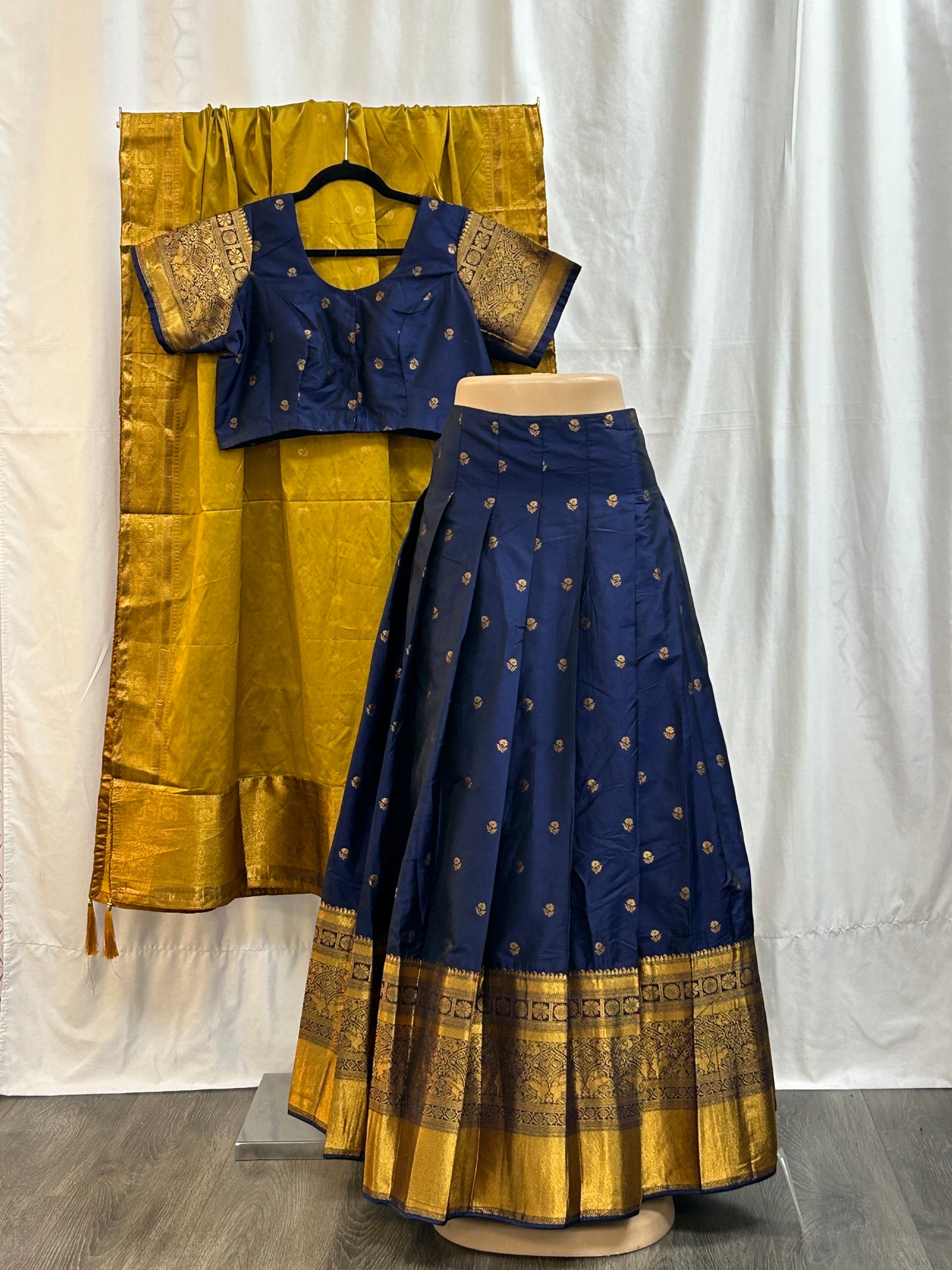 Pure Silk Lehenga Choli Set - Premium Bridal Wear by Kurti Connection USA
