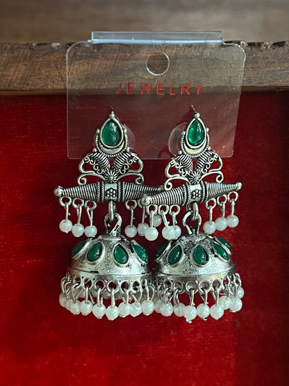 Oxidized earrings by Kurti Connection USA
