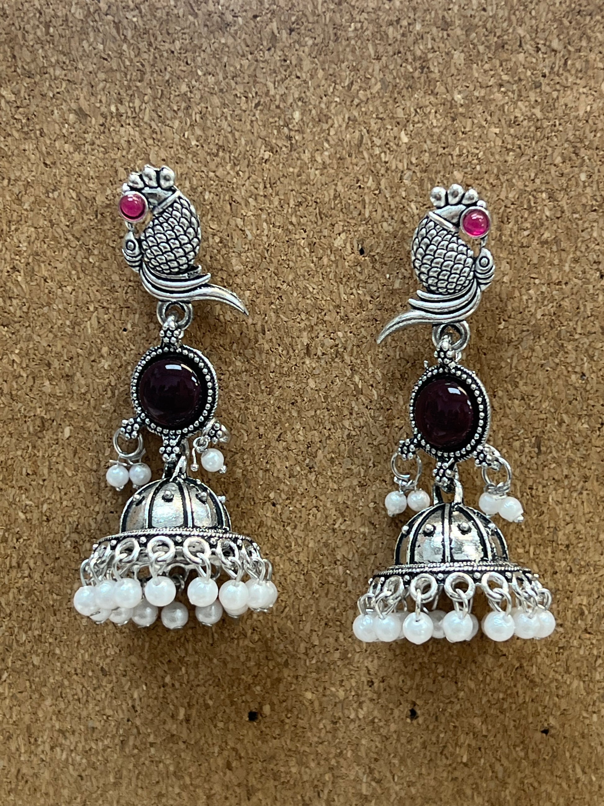 Jhumki earrings by Kurti Connection USA