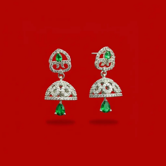AD jhumki earrings by Kurti Connection USA