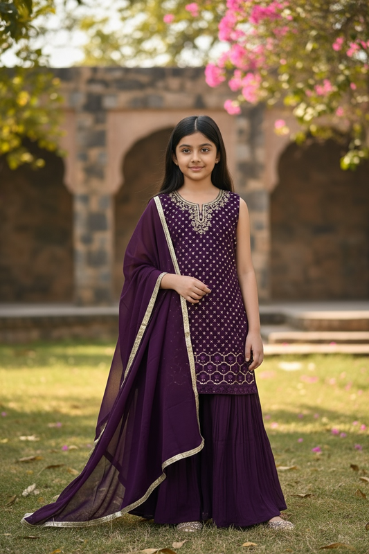 Kids Sharara suit : girls by Kurti Connection USA