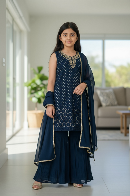 Kids sharara suit : girls by Kurti Connection USA