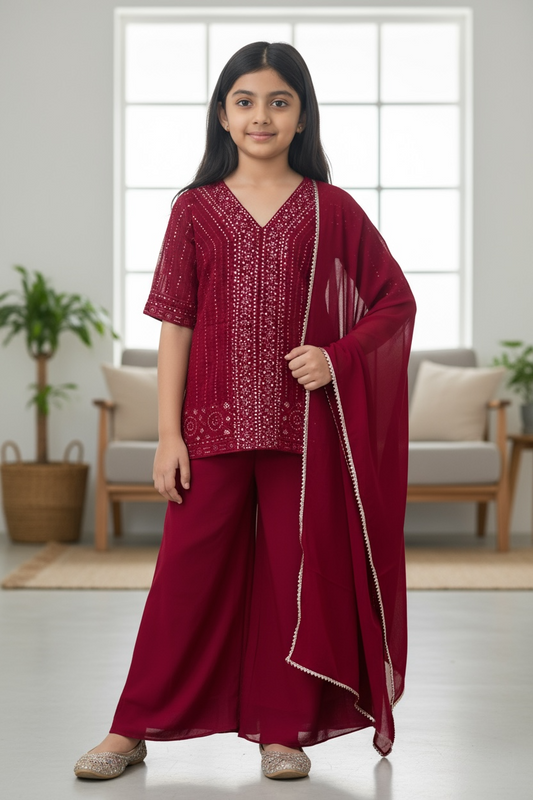Kids sharara set : girls by Kurti Connection USA