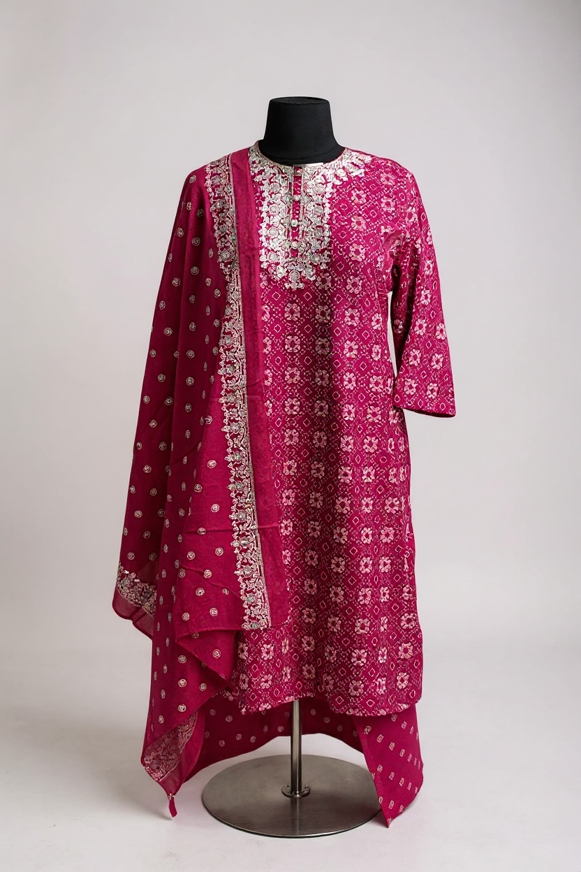 Kurti Connection USA Ladies Cotton Kurti Embroidered Tunic Top by Kurti Connection USA