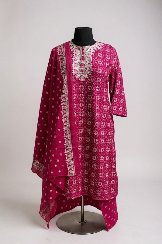 Kurti Connection USA Ladies Cotton Kurti Embroidered Tunic Top by Kurti Connection USA