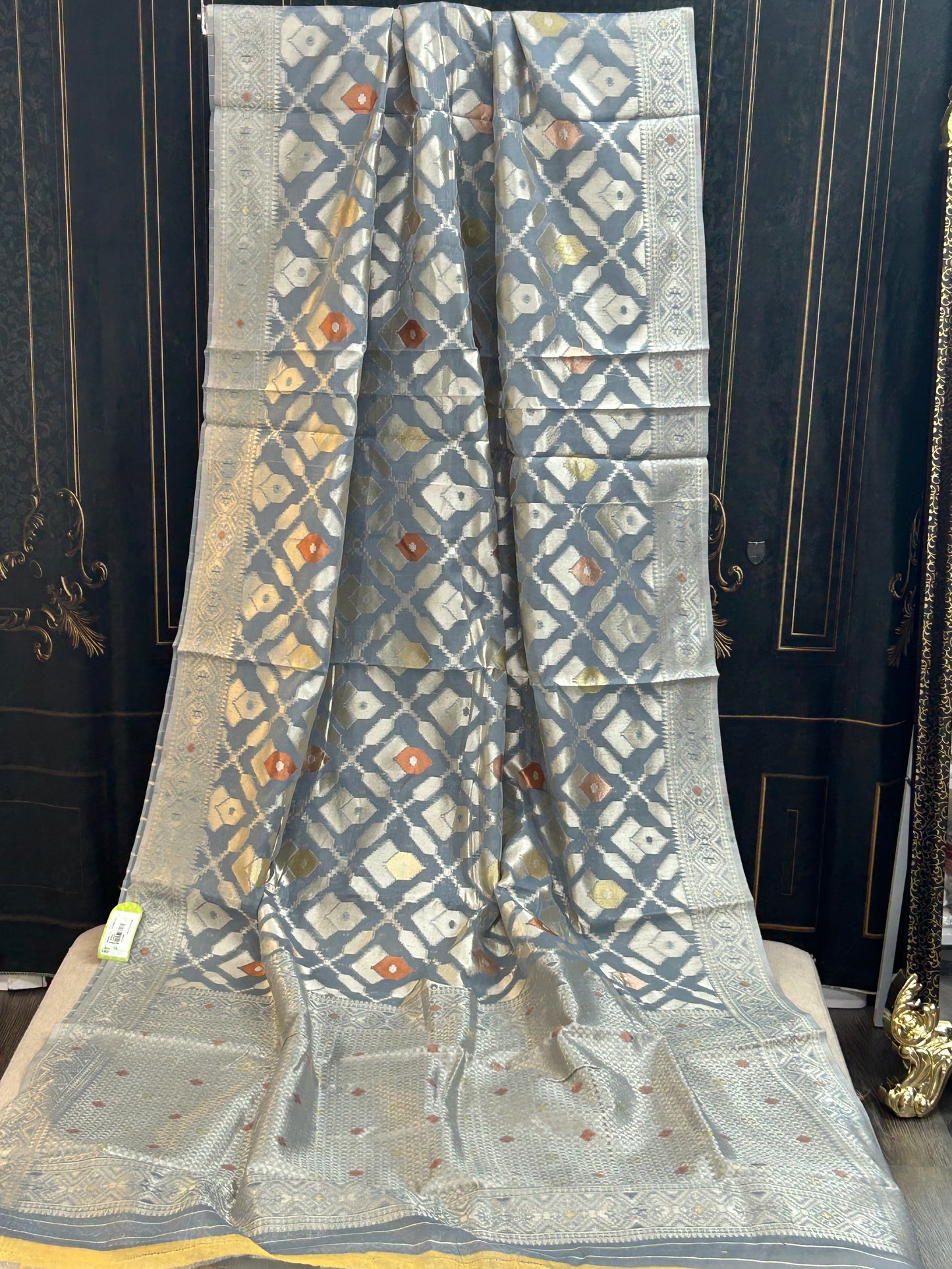Linen cotton saree by Kurti Connection USA