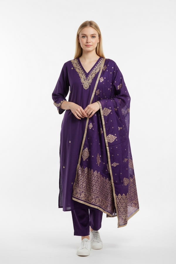 Modal silk salwar suit by Kurti Connection USA