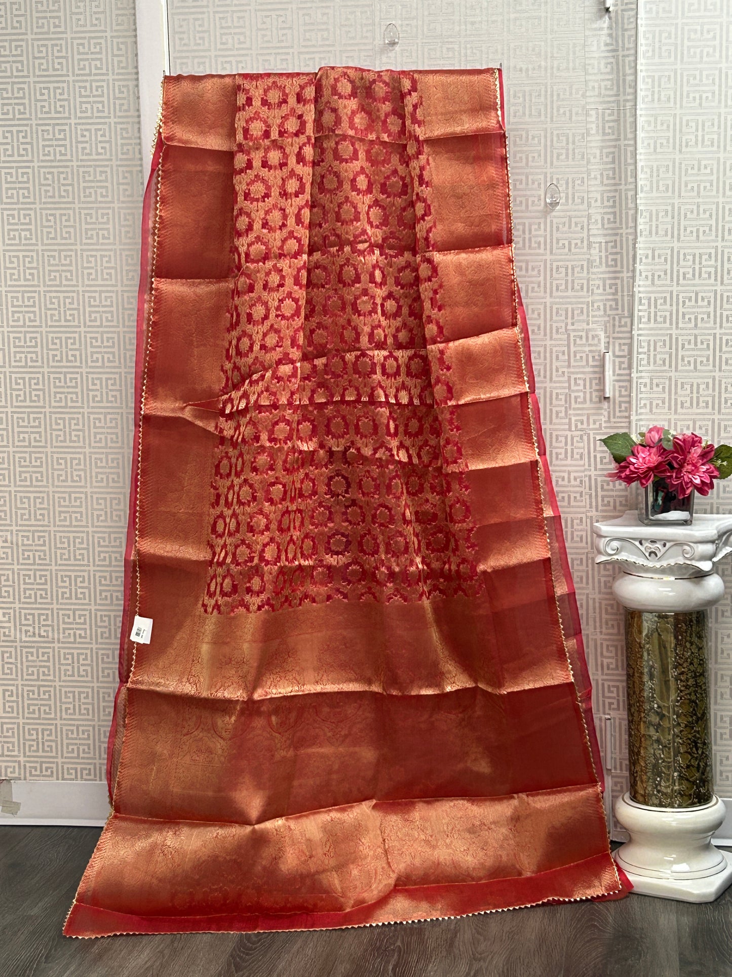 Tissue organza saree by Kurti Connection USA