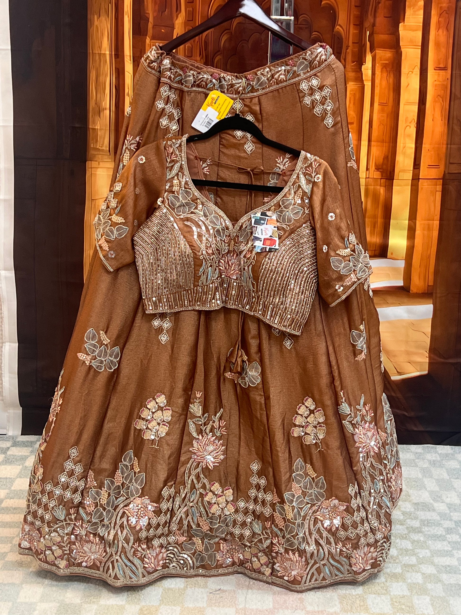 Silk Lehenga choli set by Kurti Connection USA