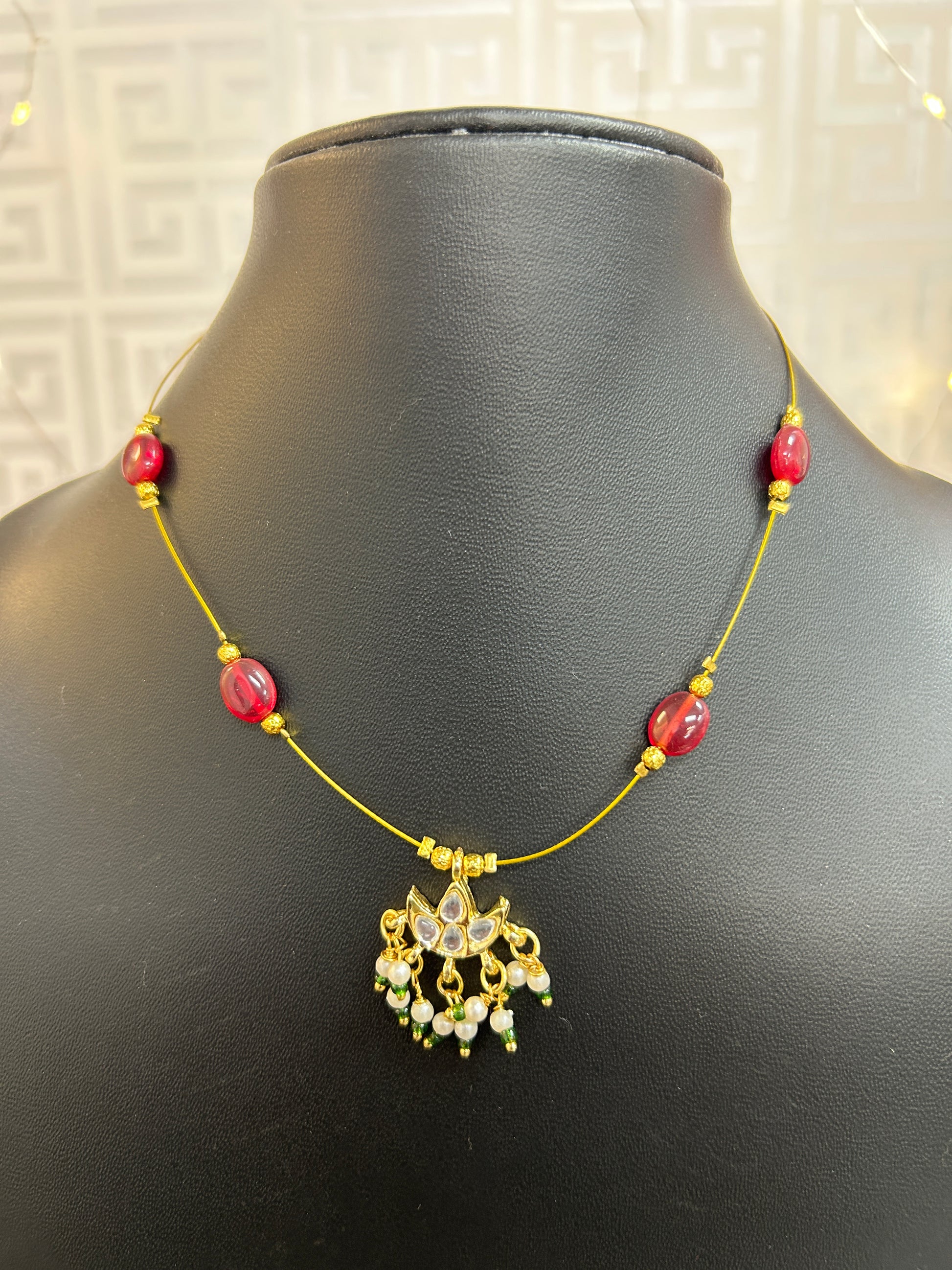 Invisible necklace by Kurti Connection USA