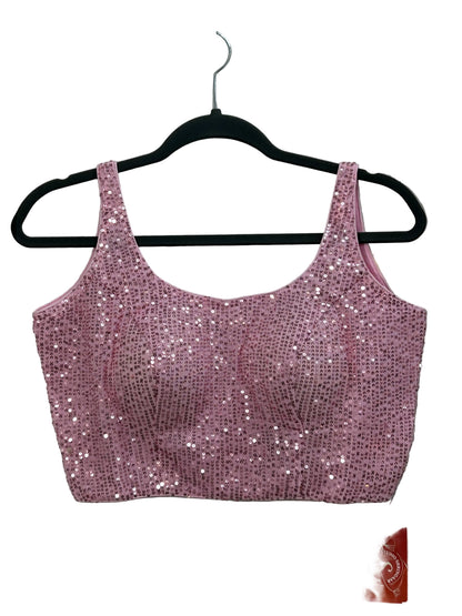 Light pink sequin blouse by Kurti Connection USA