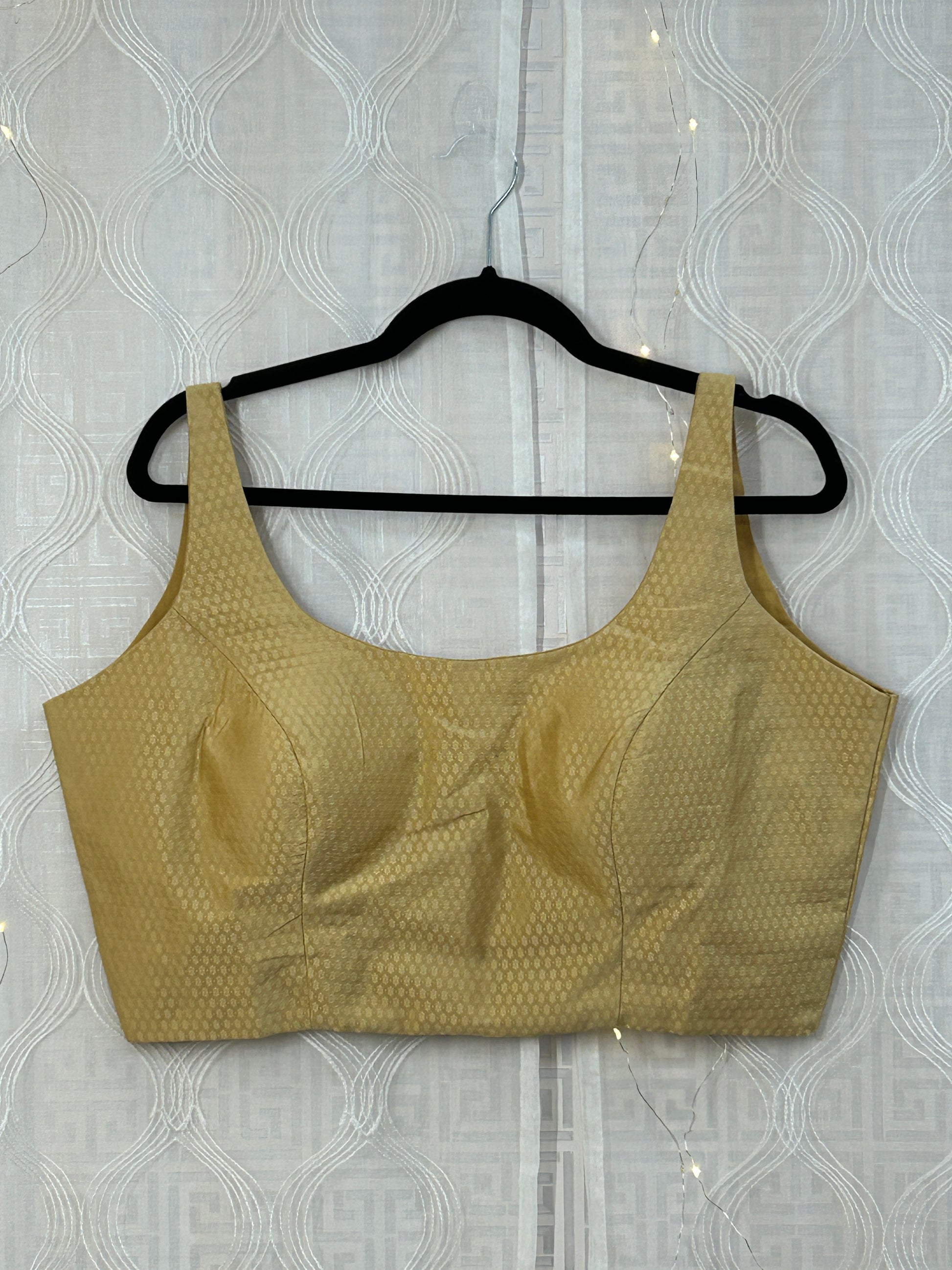 Gold blouse : readymade blouse by Kurti Connection USA