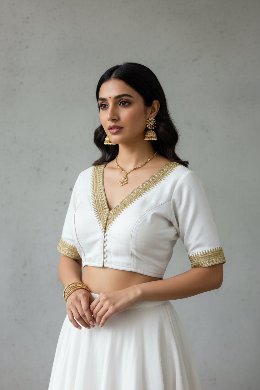 Silk blouse | front hook blouse by Kurti Connection USA