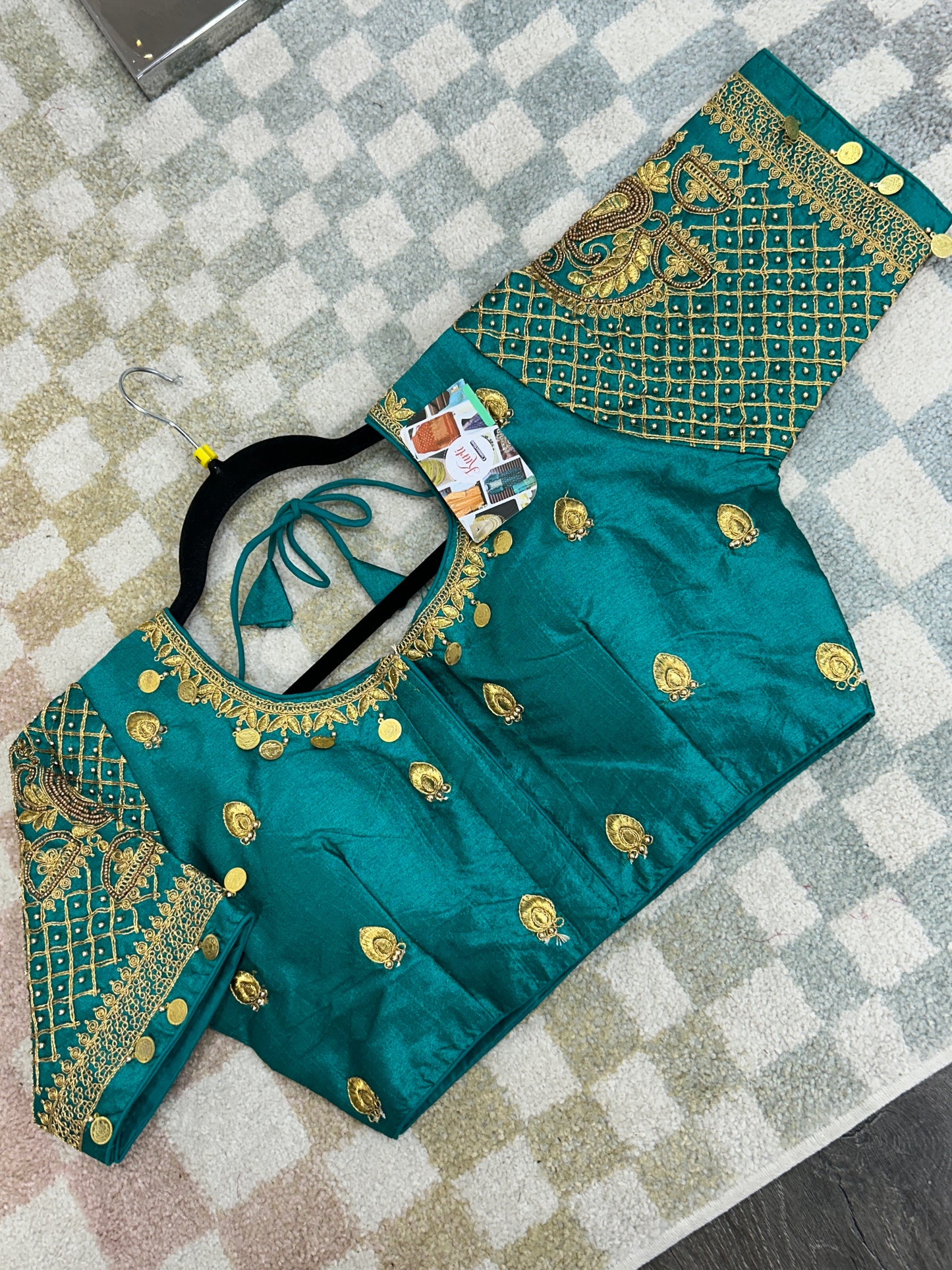 Cotton silk blouse by Kurti Connection USA