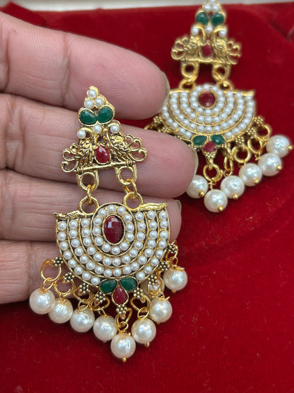 Pearl earrings by Kurti Connection USA