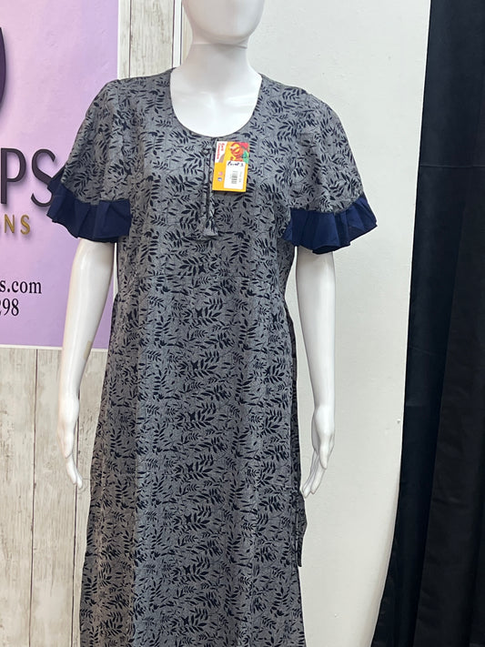Rayon nighty / Indian night wear by Kurti Connection USA