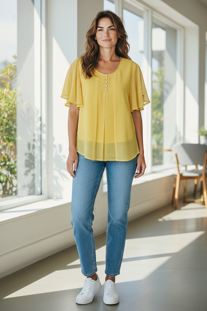 Chiffon top : clearance by Kurti Connection USA