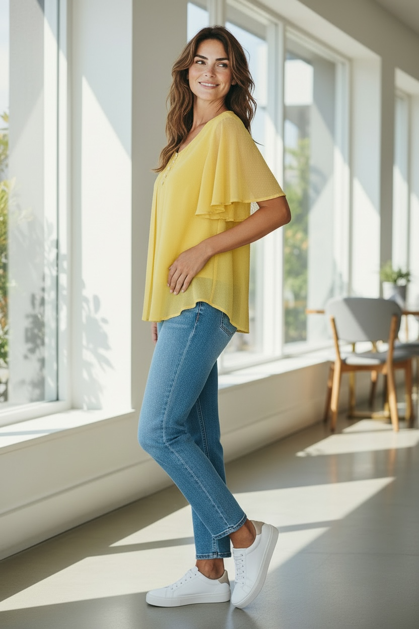 Chiffon top : clearance by Kurti Connection USA