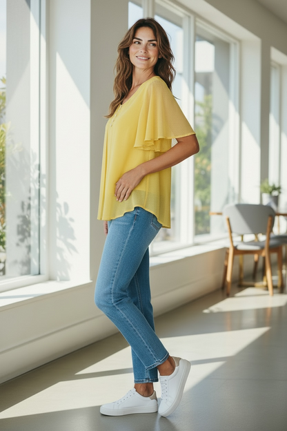 Chiffon top : clearance by Kurti Connection USA