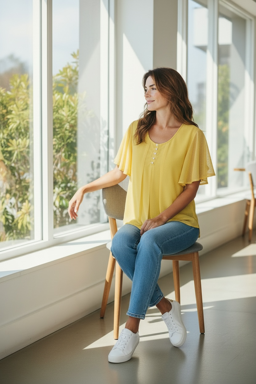 Chiffon top : clearance by Kurti Connection USA