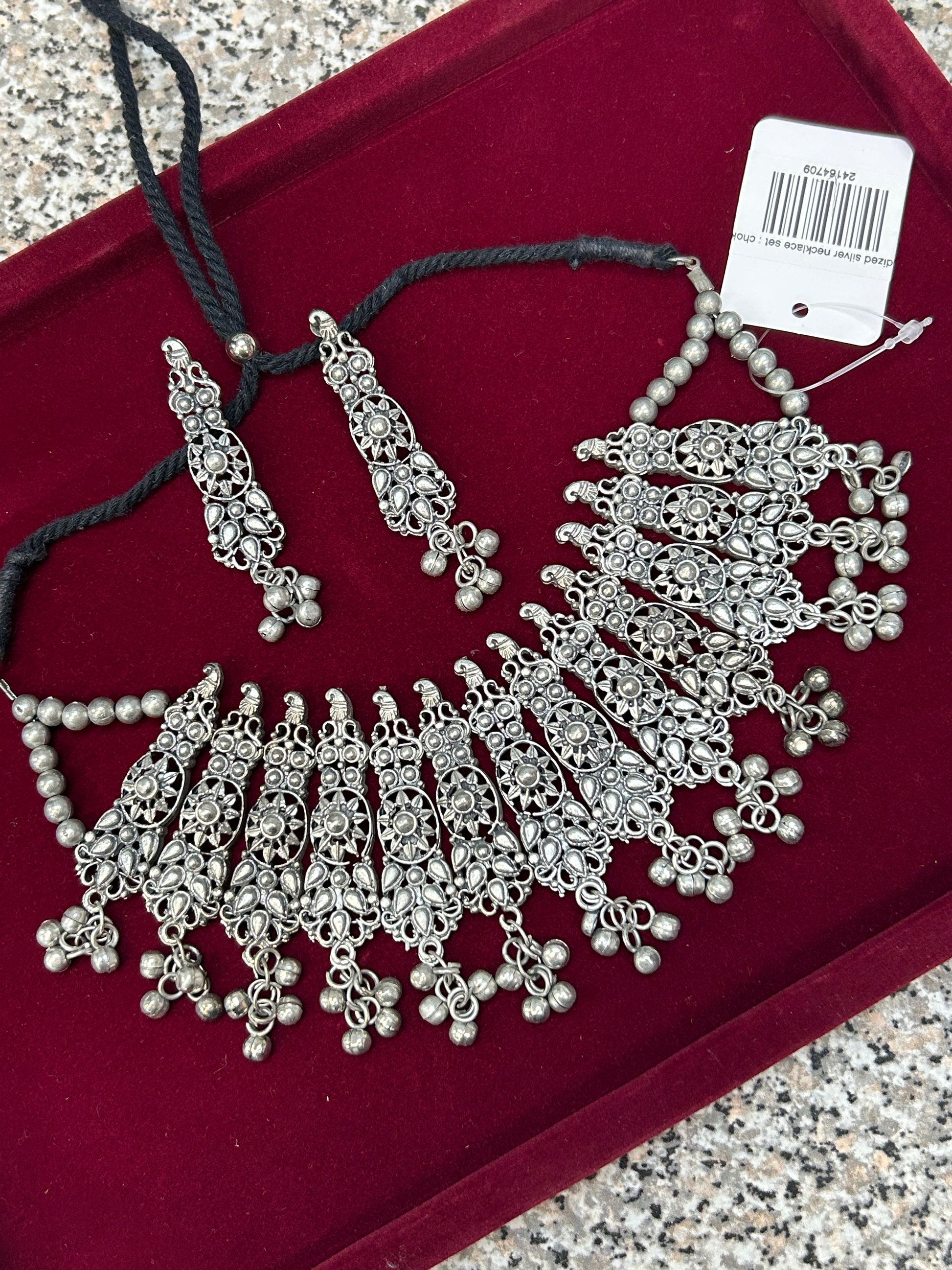 Oxidized necklace set by Kurti Connection USA