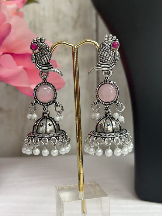 Oxidized earrings | long jhumki by Kurti Connection USA