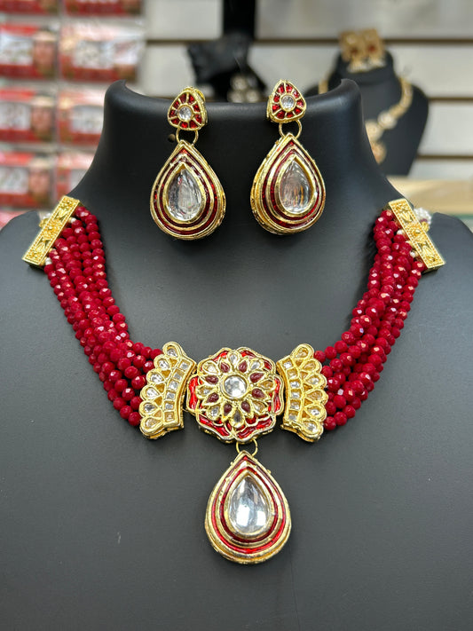 Choker necklace set by Kurti Connection USA