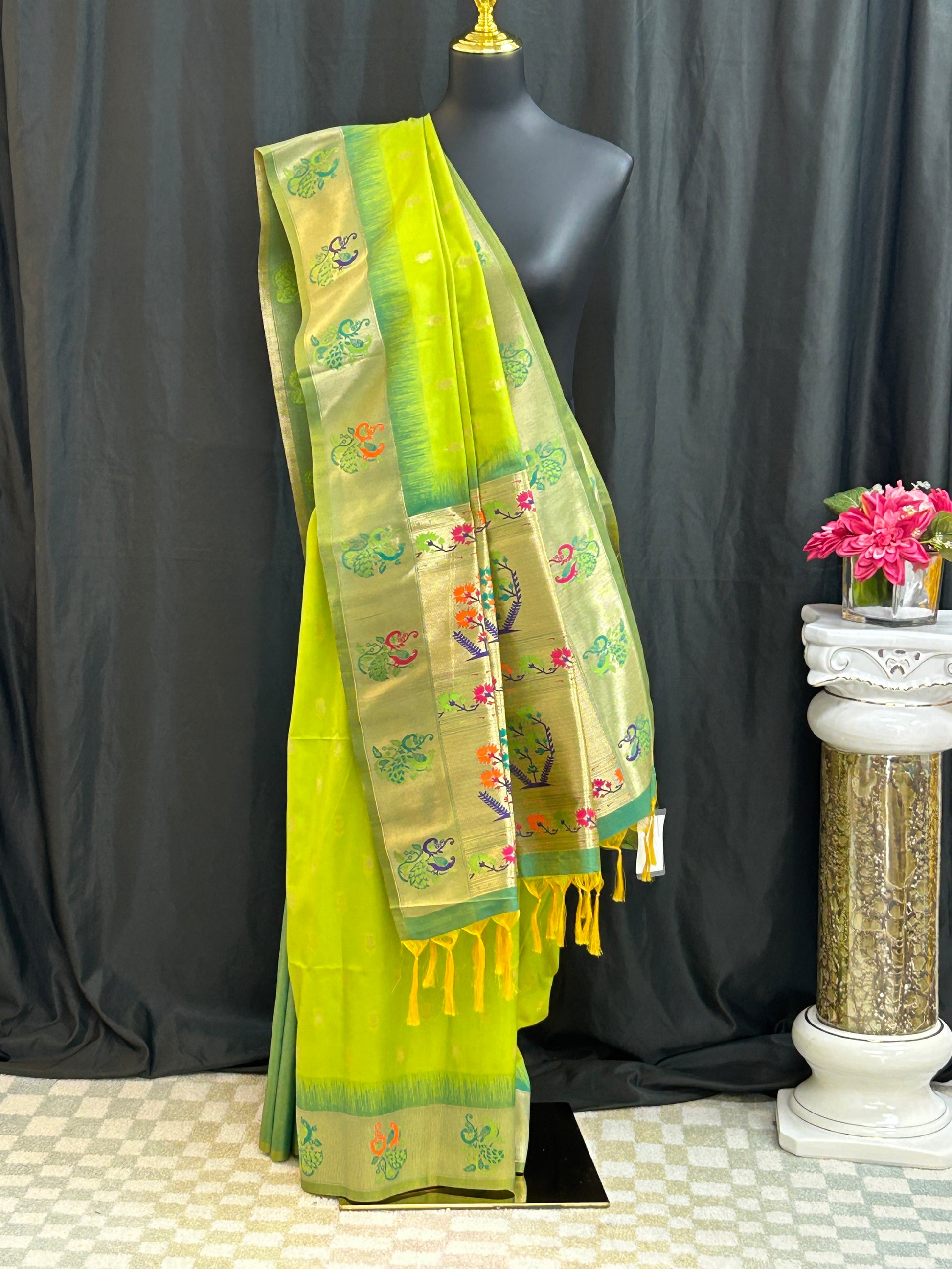 Pure silk saree by Kurti Connection USA