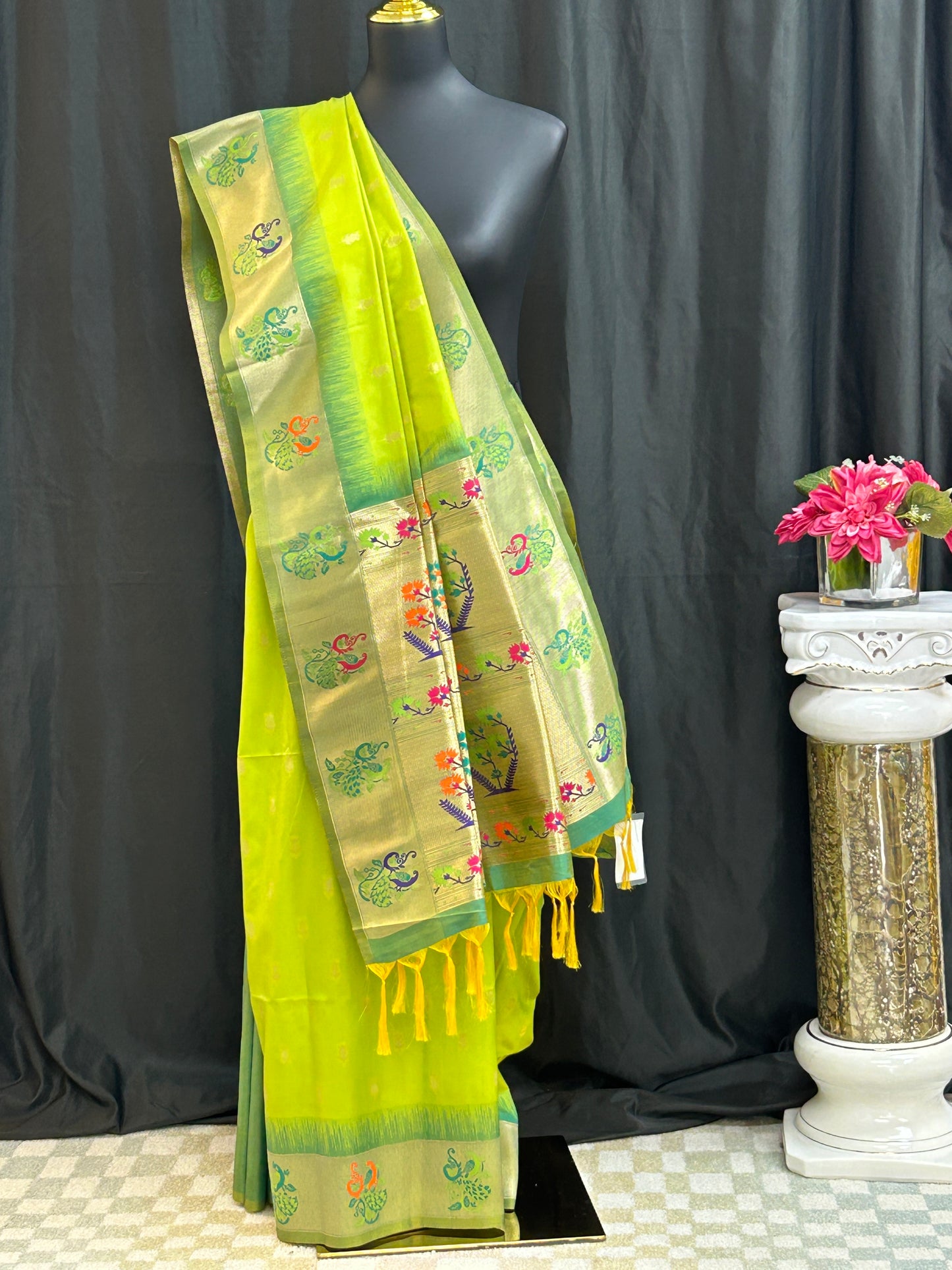 Pure silk saree by Kurti Connection USA