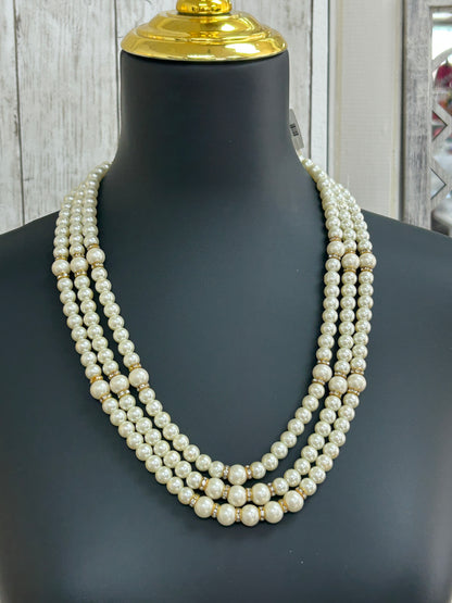 Triple layer Pearl necklace by Kurti Connection USA