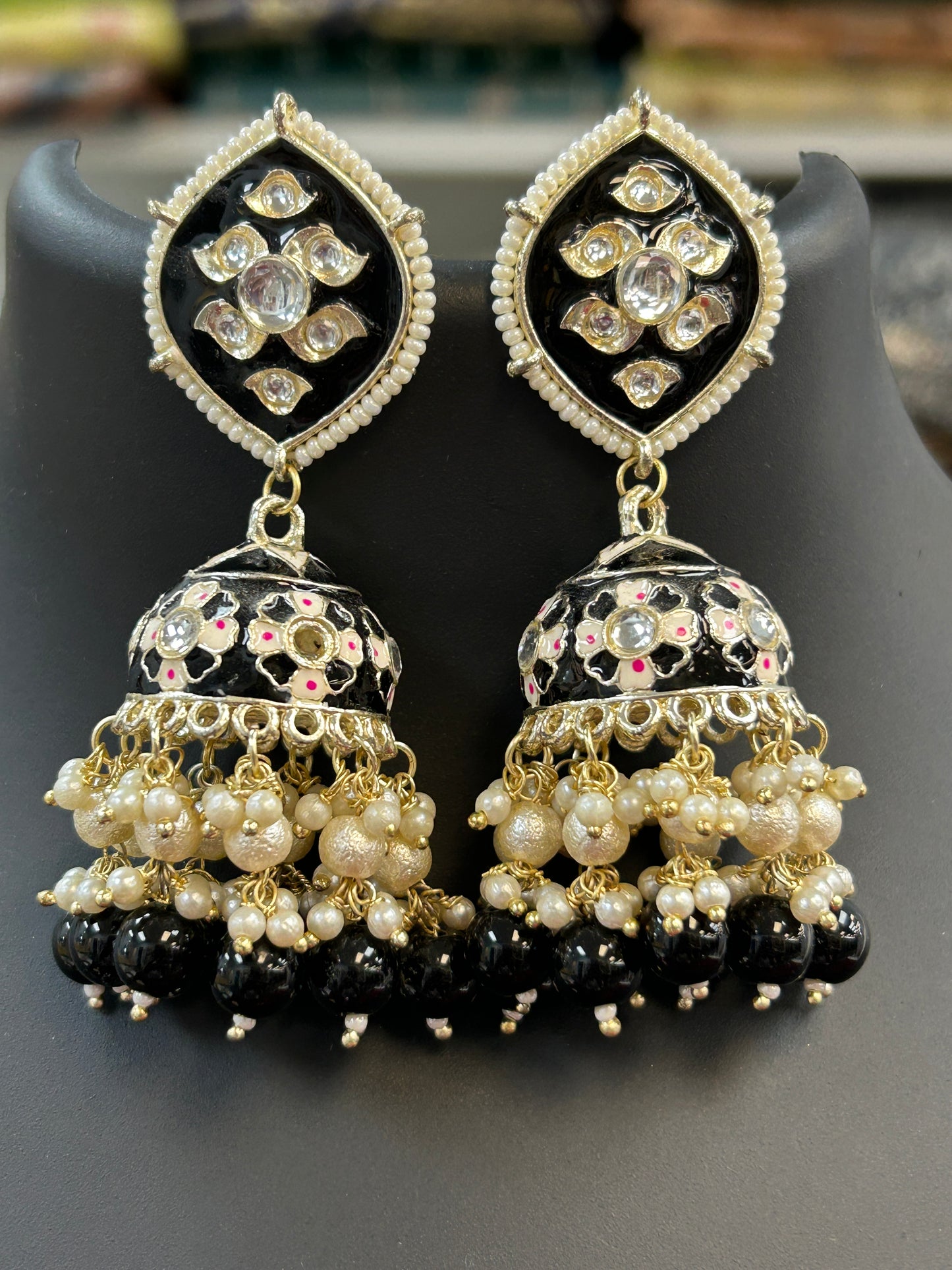 Meenakari jhumki by Kurti Connection USA